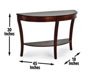 Steve Silver Troy Brown Cherry Sofa Table