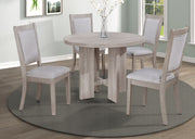 Crown Mark Amara Drift Wood 5pc Round Dining Set