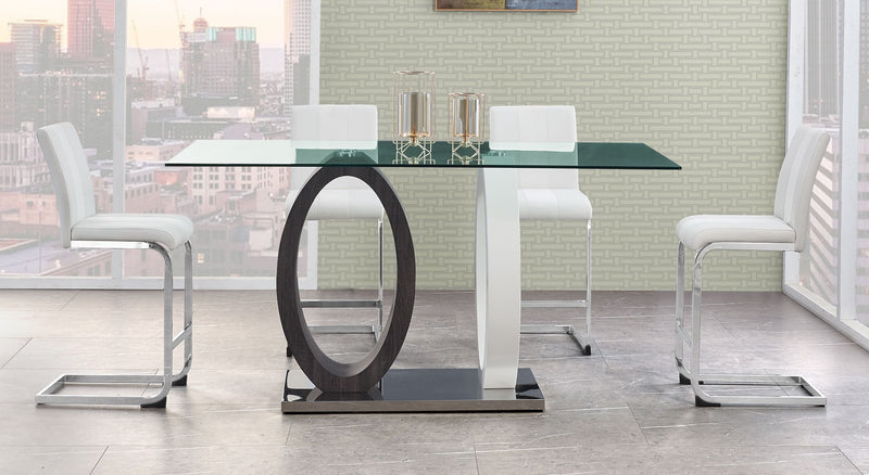 Global Furniture D1628 Dark Grey White Square Bar Table