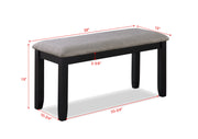 Crown Mark Paige 6pc Dinette Set With Bench