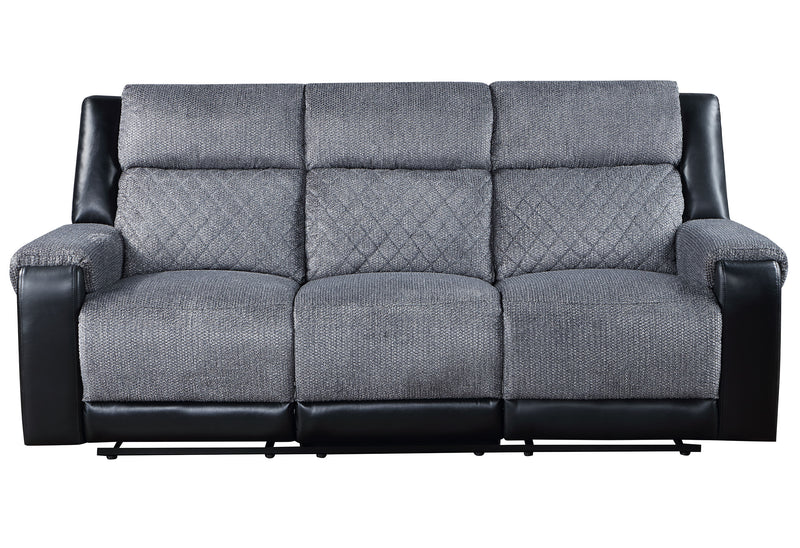 Global Furniture U5914 Black Grey Reclining Sofa