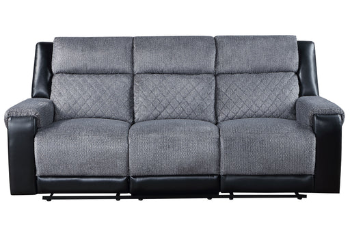 Global Furniture U5914 Black Grey Reclining Sofa
