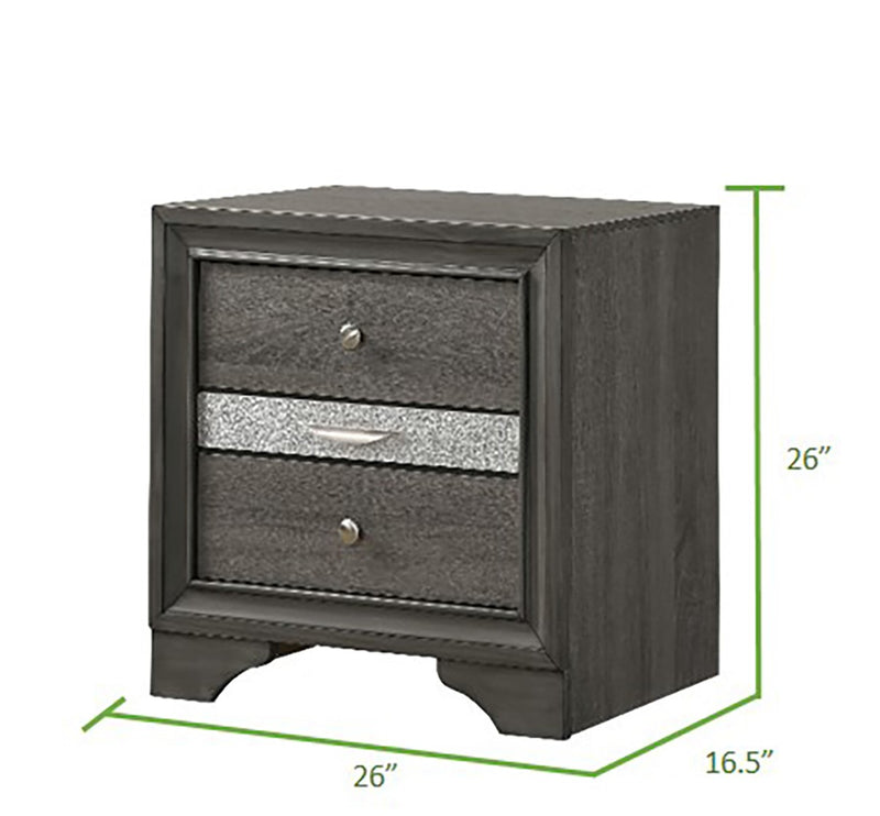 Galaxy Home Matrix White Wood Night Stand