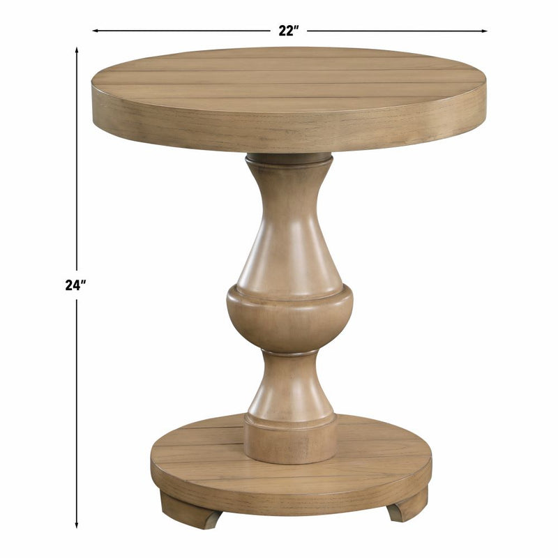 Steve Silver Dory Sand 3pc Coffee Table Set with Round End Table