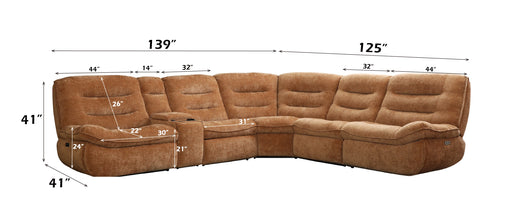 Acme Furniture Emmy Orange Power Sectional Sofa