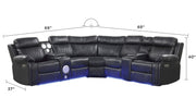 Galaxy Home Lacrosse Ice Reclining Sectional