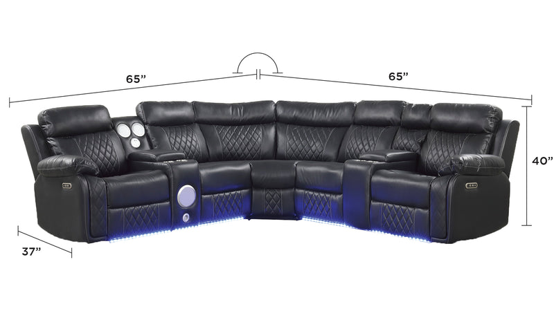 Galaxy Home Lacrosse Ice Reclining Sectional