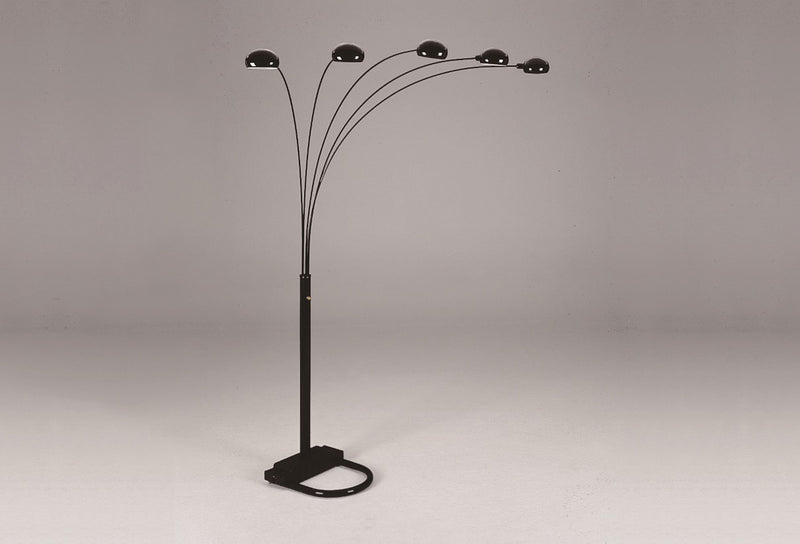 Crown Mark Peacock Black Shade Floor Lamp