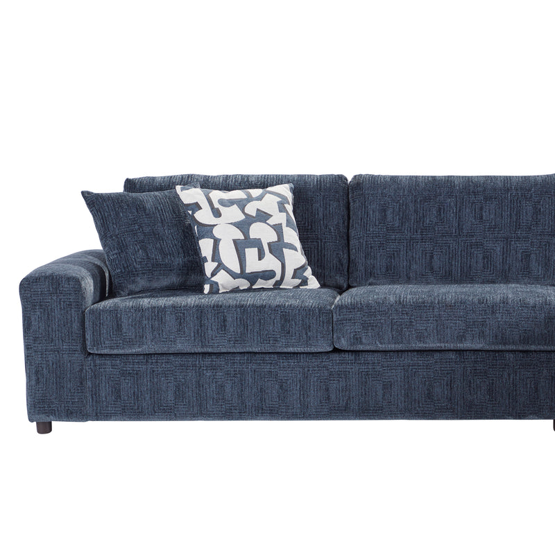 New Classic Furniture Tristan Indigo Blue 2pc Chaise Sectional