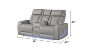 Galaxy Home Fortuner Gray 3pc Living Room Set