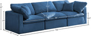 Meridian Furniture Plush Cream Velvet Modular Sofa