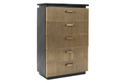 Galaxy Home Allure Black 5 Drawer Chest