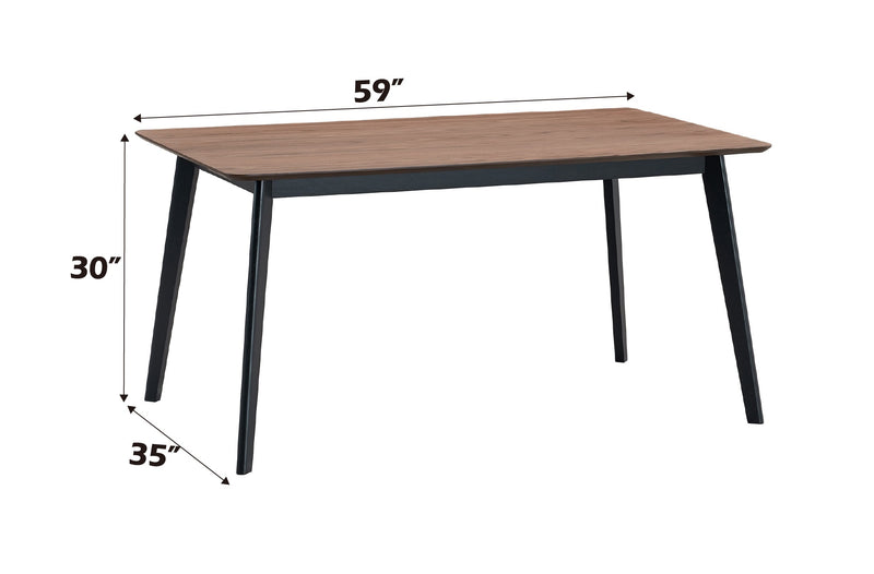Acme Furniture Rebi Walnut Black Dining Table