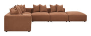Coaster Furniture Jennifer Terracotta 6pc Modular Sectional