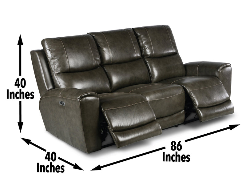 Steve Silver Laurel Grey Power Reclining Sofa