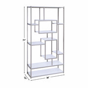 Steve Silver Alize White Bookcase