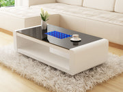 Galaxy Home Chelsea White LED Coffee Table