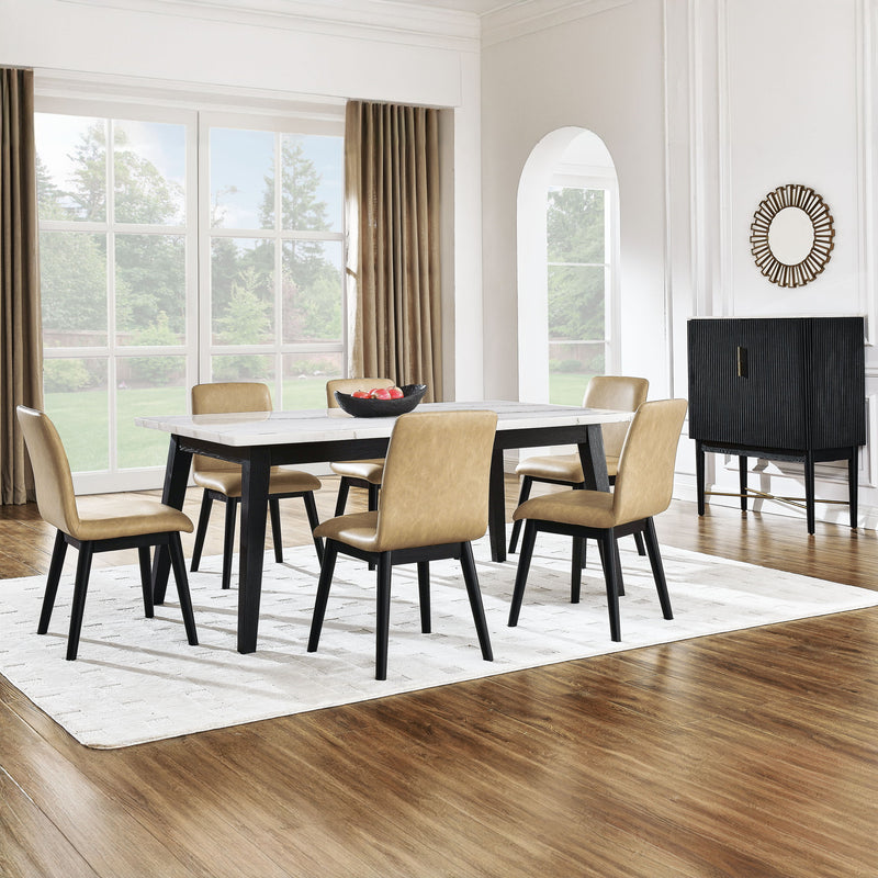 Steve Silver Vida Black White 7pc Dining Set