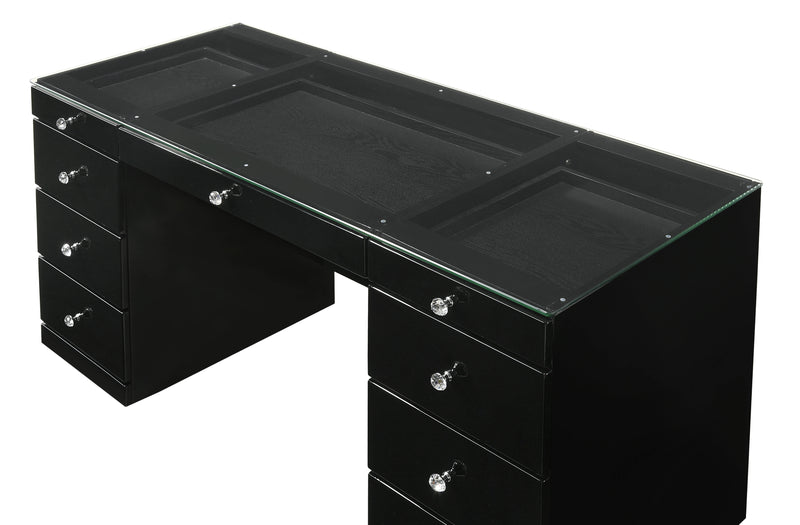 Crown Mark Avery White Vanity Desk