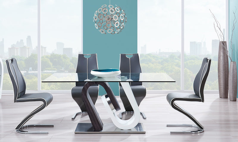 Global Furniture D4127 Silver 5pc Dining Room Set