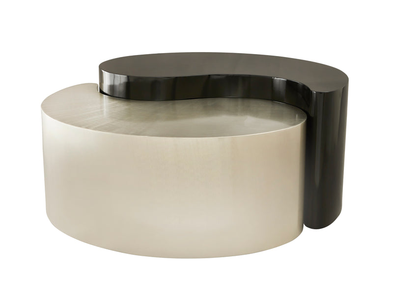 Galaxy Home Ying Yang Black Silver 3pc Coffee Table Set