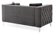 Glory Furniture Paige Black Velvet Loveseat