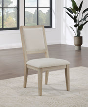2 Coaster Furniture Trofello White Washed Brown Dining Side Chair