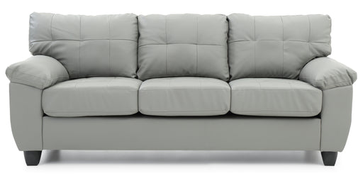 Glory Furniture Gallant Gray Faux Leather Sofa