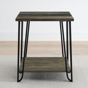 Steve Silver Harper Brown End Table with Sintered Stone Inlay