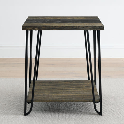 Steve Silver Harper Brown End Table with Sintered Stone Inlay