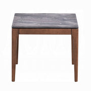 Acme Furniture Bevis Engineered Stone Walnut End Table
