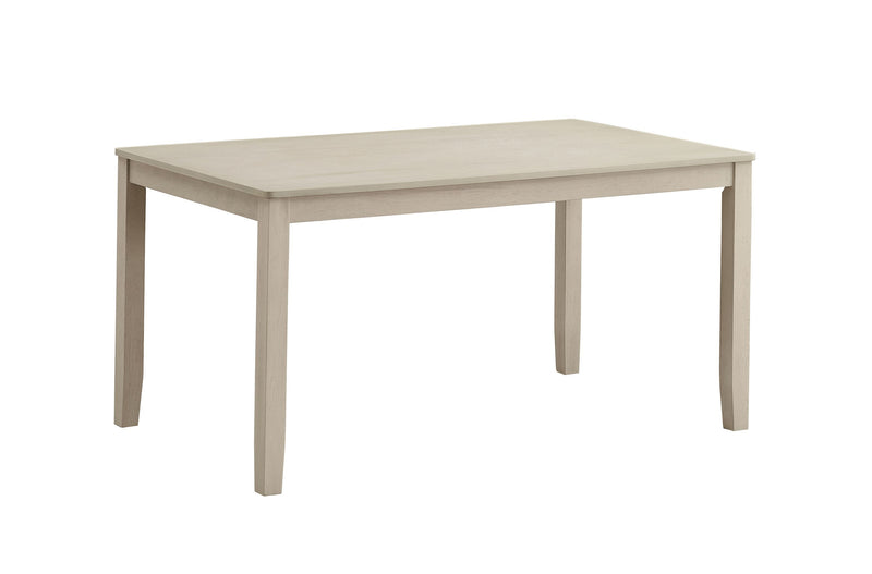 Acme Furniture Ferris Beige Antique Bone White 7pc Dining Room Set