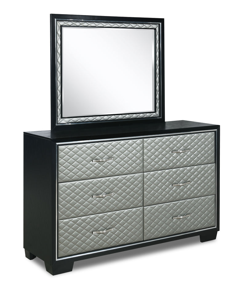 New Classic Furniture Luxor Black Silver Mirror