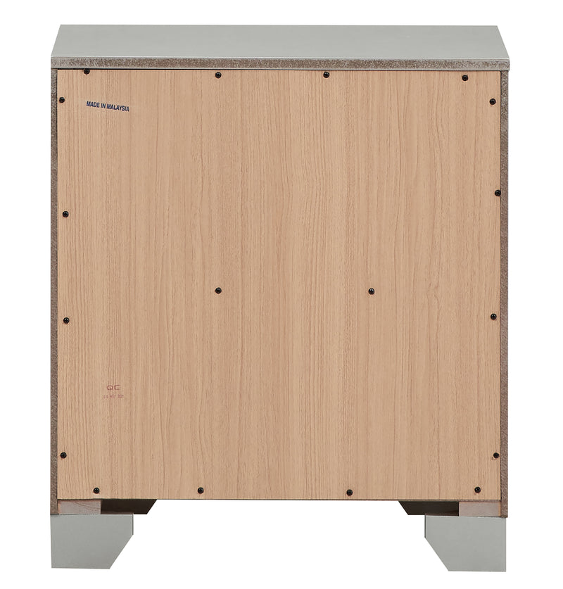 Glory Furniture Madison Silver Champagne Nightstand