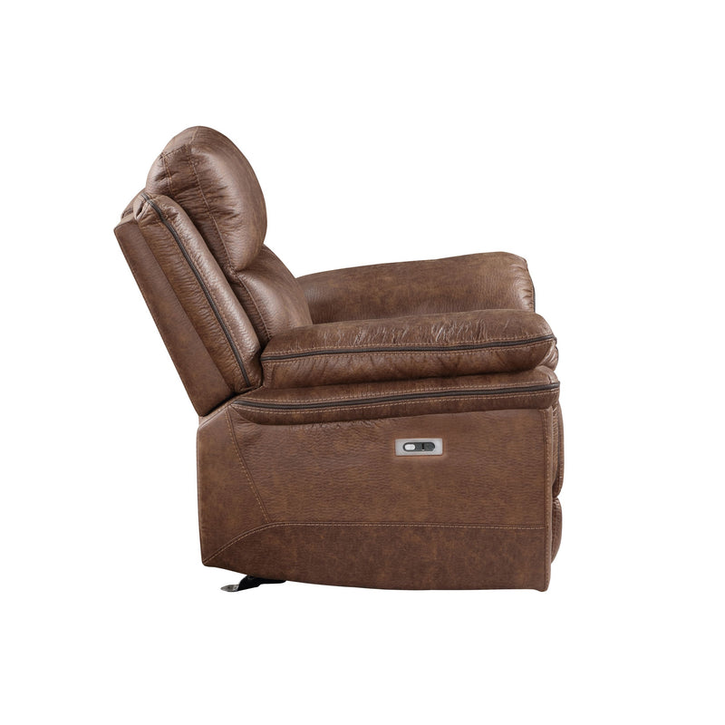 New Classic Furniture Ryland Brown Power Glider Recliner