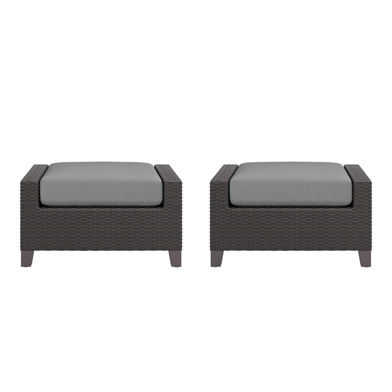2 New Classic Furniture Skye Gray Outdoor Ottomans
