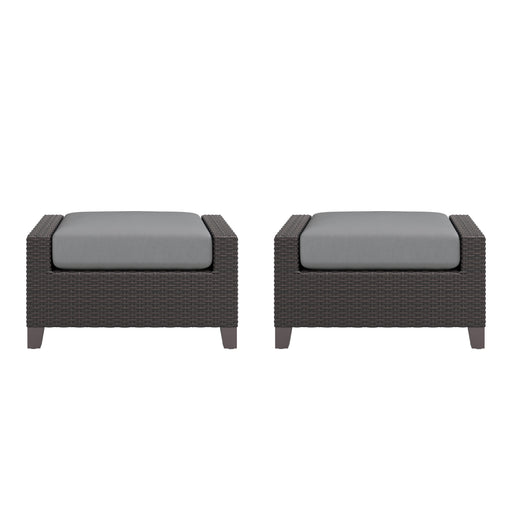2 New Classic Furniture Skye Gray Outdoor Ottomans
