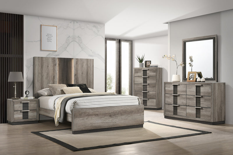 Crown Mark Rangley Grey Brown Dresser
