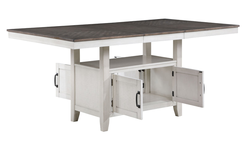 New Classic Furniture Richland Brown White Counter Height Table