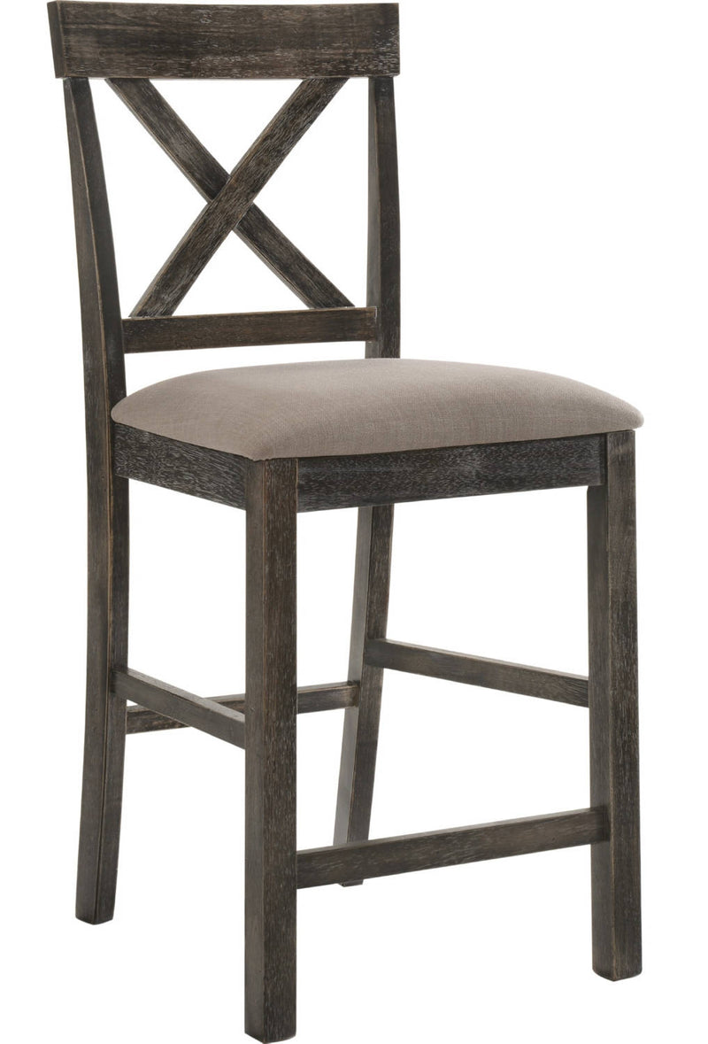 Acme Furniture Martha II Tan Weathered Gray 7pc Counter Height Set