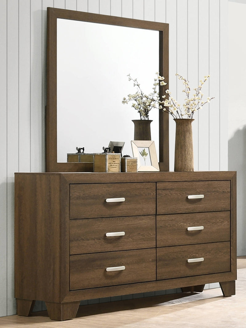 Acme Furniture Miquell Oak Dresser and Mirror