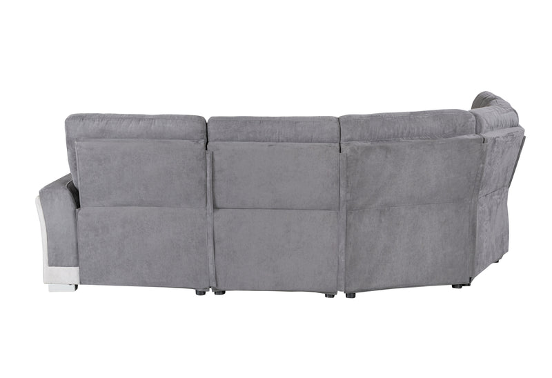 Global Furniture U2682 Ash Mist Sectional