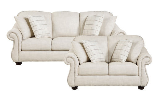 Home Elegance Attleboro Beige 2pc Living Room Set