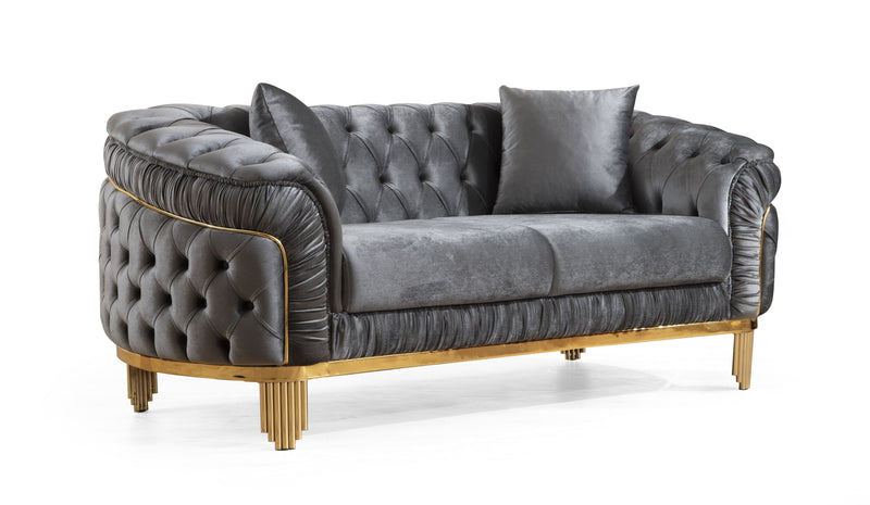 Galaxy Home Vanessa Gray Loveseat