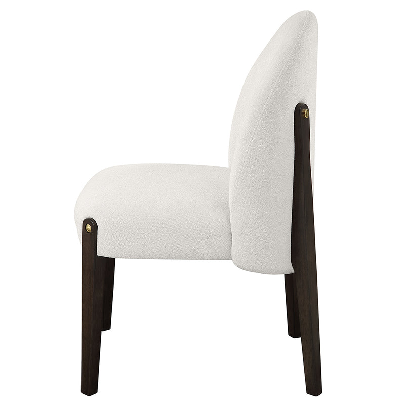 2 Acme Furniture Clayten Beige Espresso Side Chairs