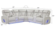 Galaxy Home Fortuner Gray Sectional