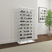 Coaster Furniture Montara Silver White Wine Storage LED Curio Cabinet