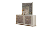 Galaxy Home Omary Beige Dresser And Mirror