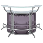 Coaster Furniture Dallas Black 3pc Bar Cabinet