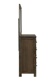 New Classic Furniture Blue Ridge Rustic Gray Dresser and Mirror